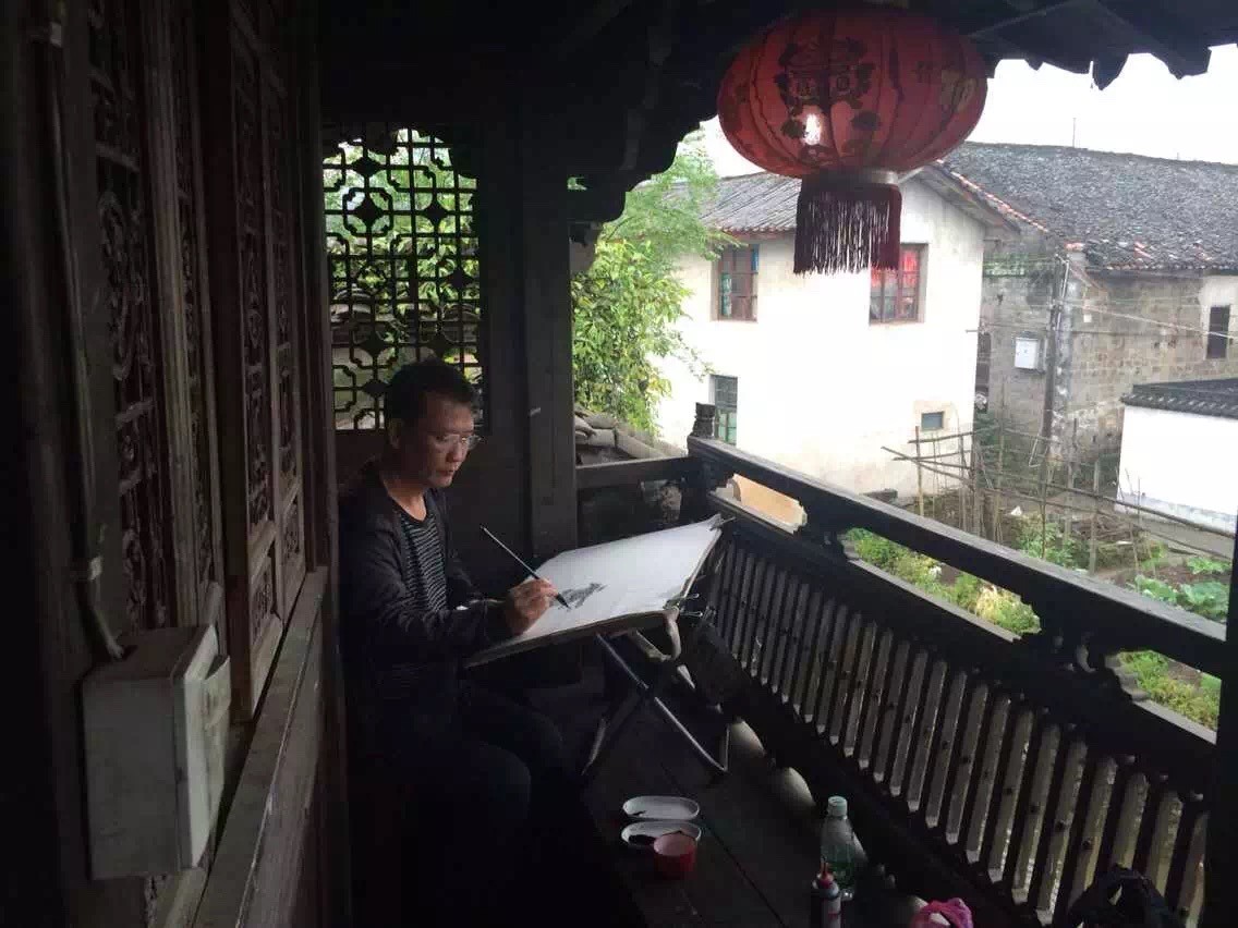 柯林胶中国最美乡村江西婺源采风写生