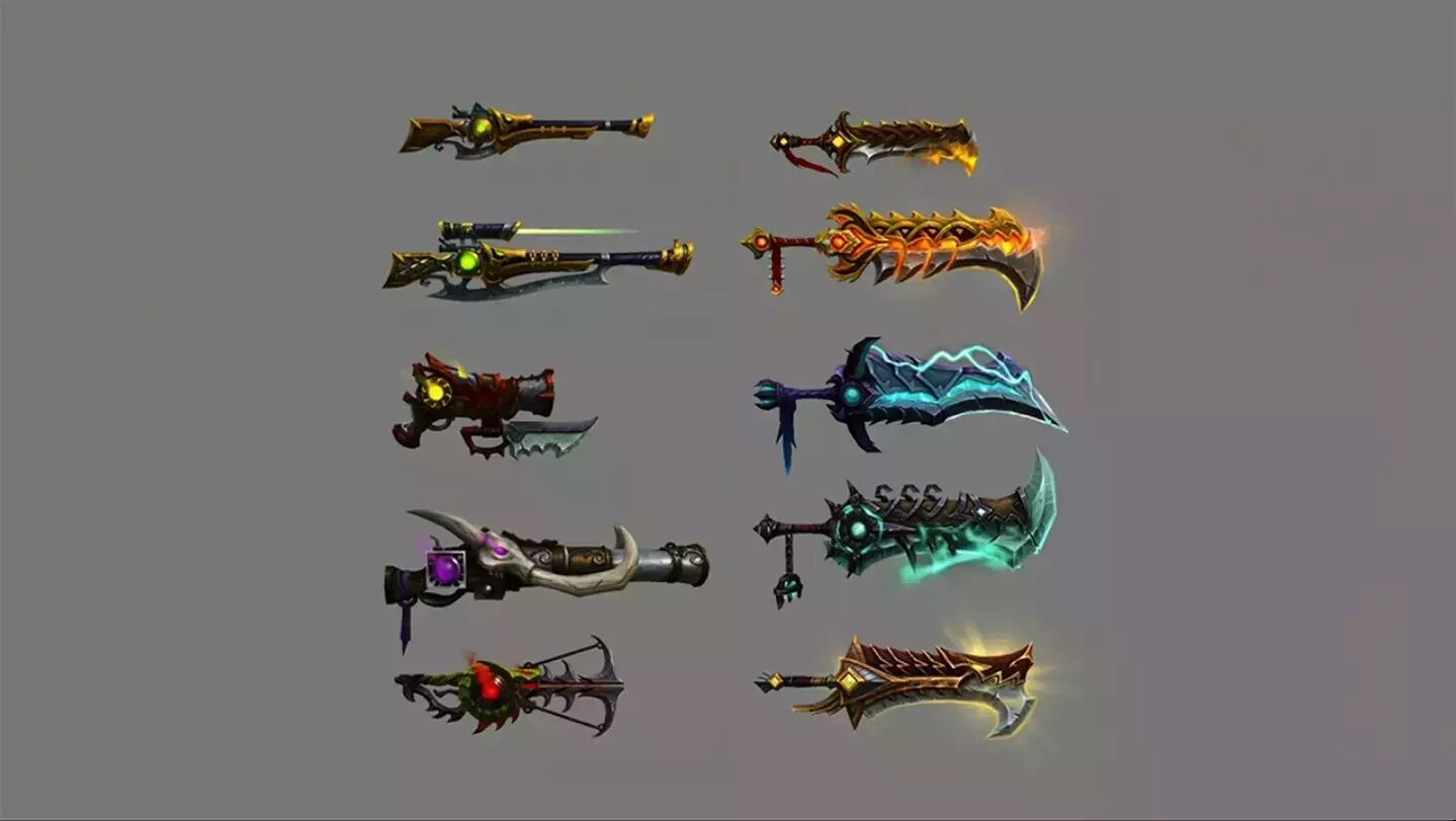 70军团再临神器全模型一览每件神器5种形态