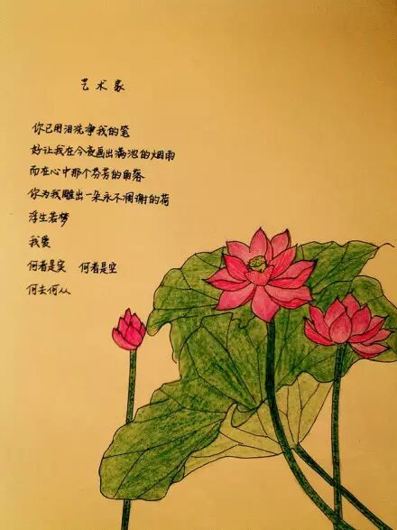 手绘诗歌绝美的勾画