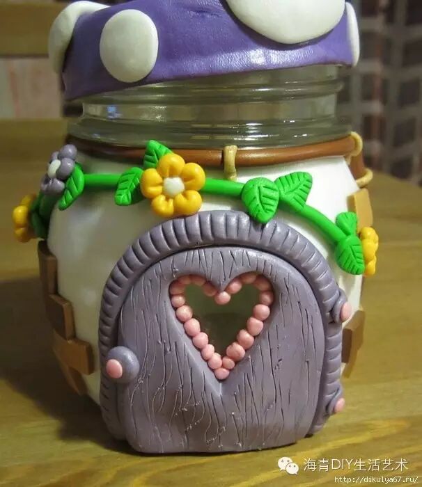 旧玻璃瓶不要扔,用粘土软陶这样装饰做储物罐,美出整条街!