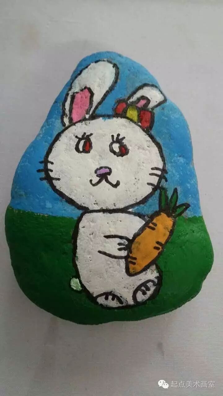 随形的设计有趣的石头画