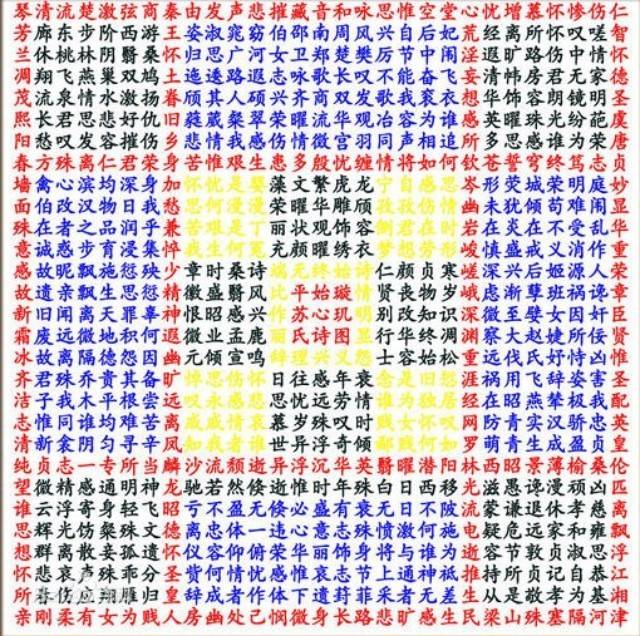 千古奇绝《璇玑图》:正读,反读,横读,斜读.无一不可!