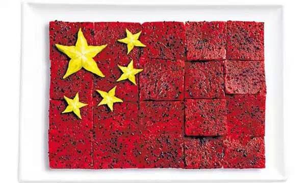 这么多国旗,好好吃哦-英联帮-西瓜