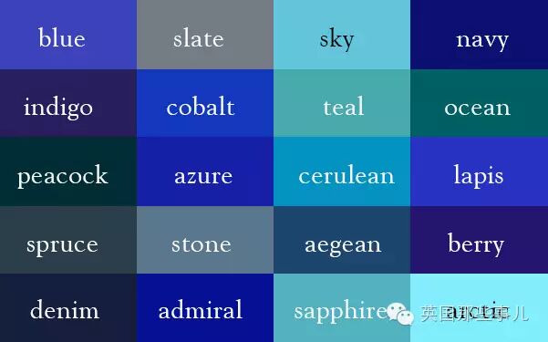 而且蓝色种类实在是太多了,稍加变化就能给人完全不同的感觉.