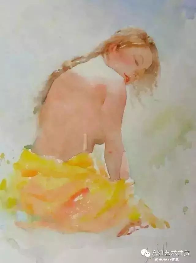 水做的女人体水彩