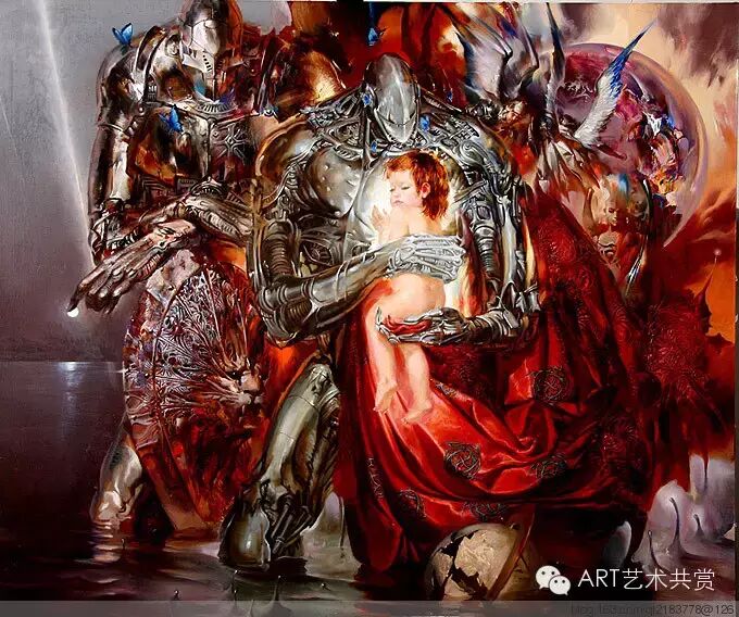 油画色彩暴力俄罗斯女性