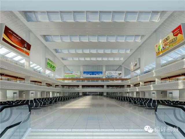 图改造后火车站室内大厅效果图