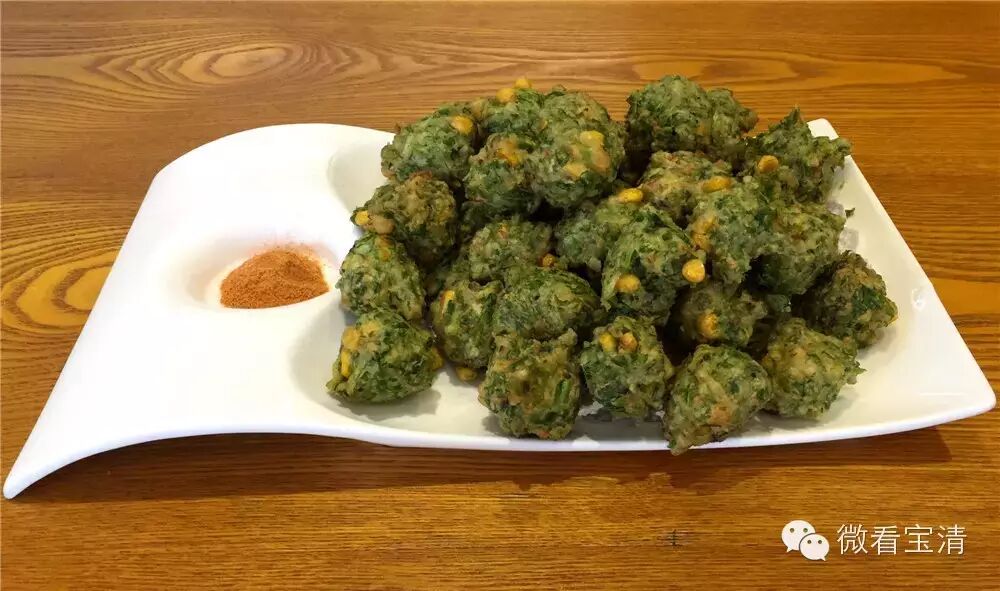 美食 私厨小磨教您做——油炸野菜丸子