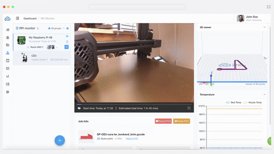 人工智能解決超過(guò)92.4%打印件不粘狀況，Cloud 3D Print云端FDM 3D打印機(jī)管理平臺(tái)的圖5