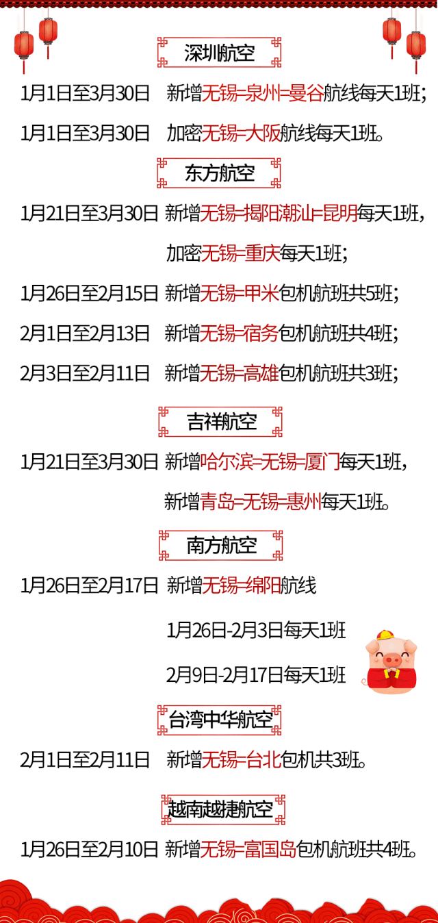 春运大幕将启，苏南硕放机场最新出行攻略请收好！