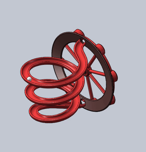 【软件技巧】利用SolidWorks动画，让摩天轮轨道滚珠机构转起来的图13