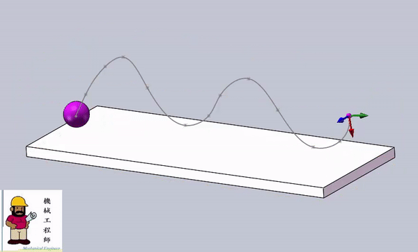 【软件技巧】小球怎么通过曲线路径移动？通过SOLIDWORKS动画帮你轻松实现的图1