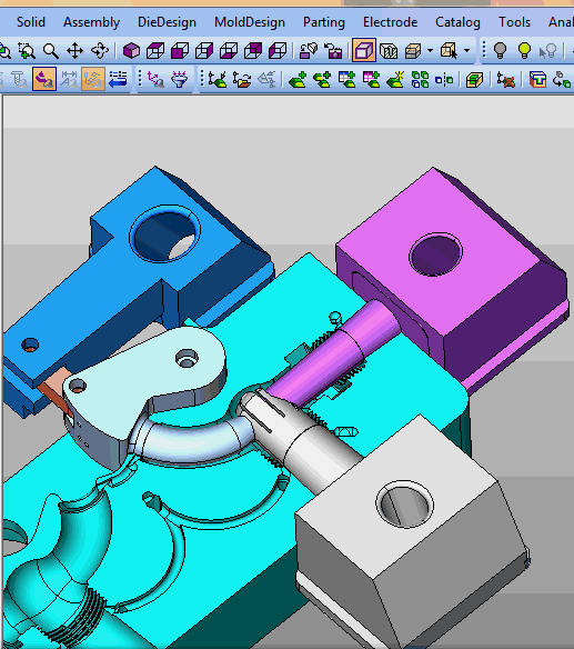 【机械原理】机械设计的好案例，经典模具结构原理图的图14