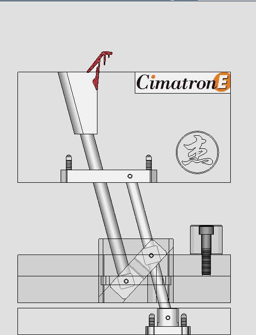 【机械原理】机械设计的好案例，经典模具结构原理图的图17