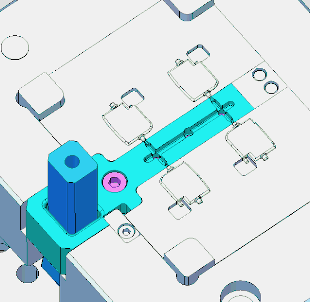 【机械原理】机械设计的好案例，经典模具结构原理图的图16