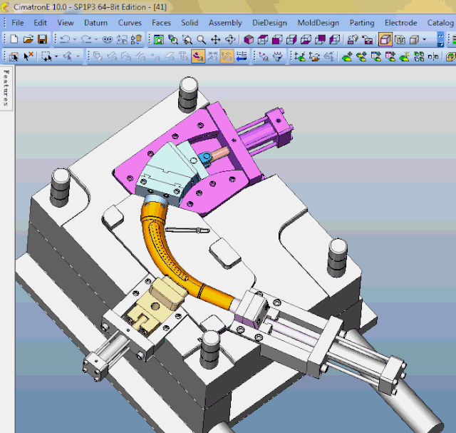 【机械原理】机械设计的好案例，经典模具结构原理图的图12