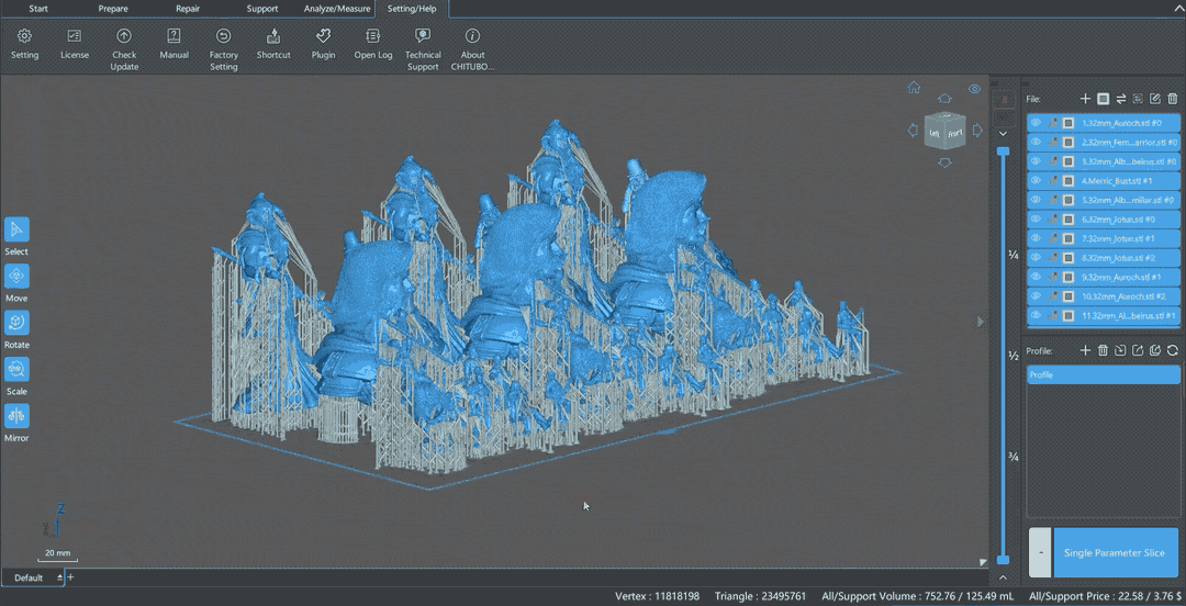 国产3D打印切片软件CHITUBOX Pro V1.1.0 ！助力超大数据量下的流畅高效使用的图3