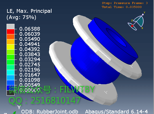 Abaqus仿真橡胶接头的充气和拉伸过程？的图1