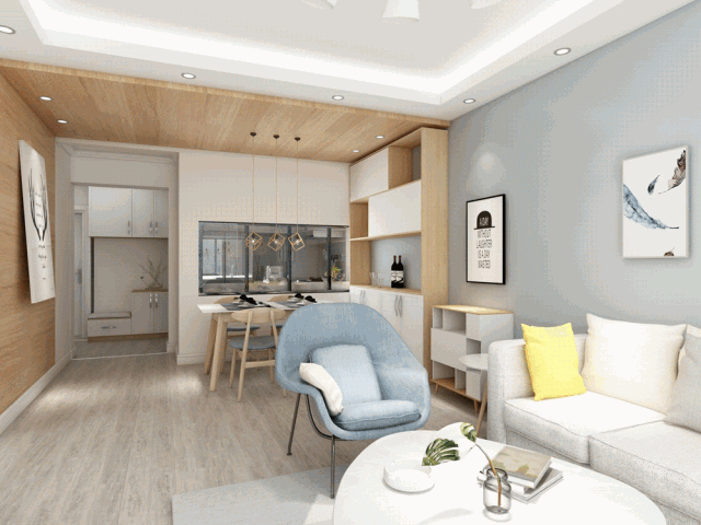 神仙搭配！木地板+背景墙