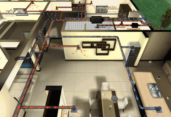 新风系统的动态图-云南专业净水地暖污水水处理