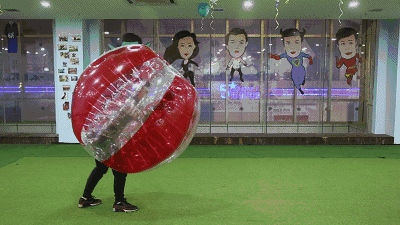 中益智,抓住春的盛景与阳光共奔跑 ▼ 趣味亲子游戏 粘粘乐,撞撞球,指