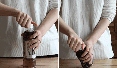 滑滑滑,各种滑…… 采用同款瓶盖的黑乌龙茶和高盖乌龙茶,却又还是