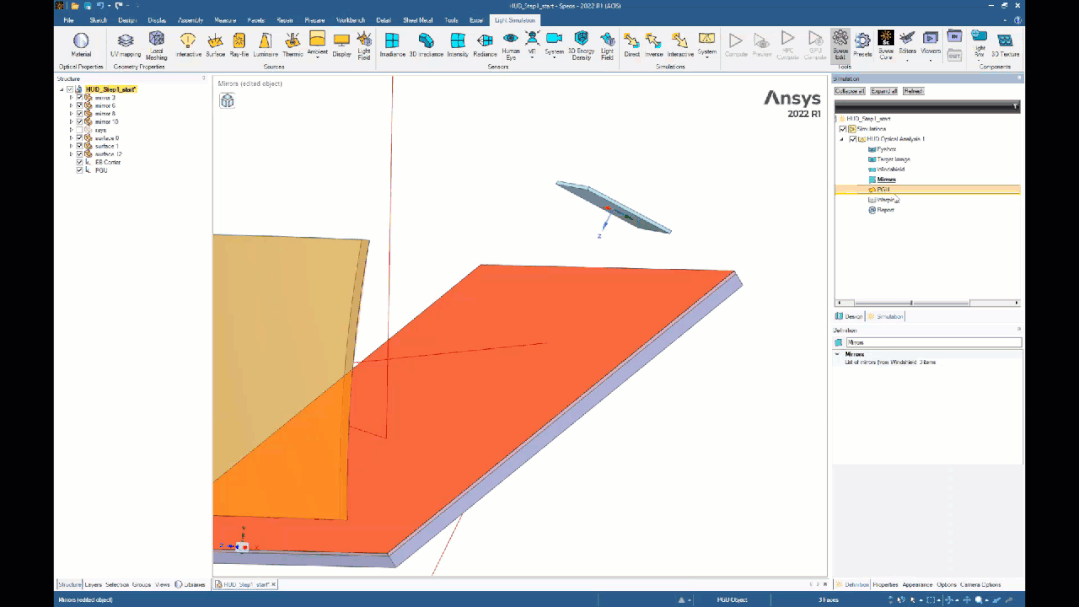 Ansys Zemax / Ansys Speos | 如何使用Ansys光学解决方案设计和分析 HUD系统的图14