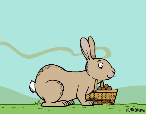 兔子跳卡通动图图片