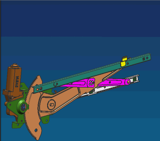 车窗是如何升降的？用手为什么按拉不动？3D动画详解工作原理的图4