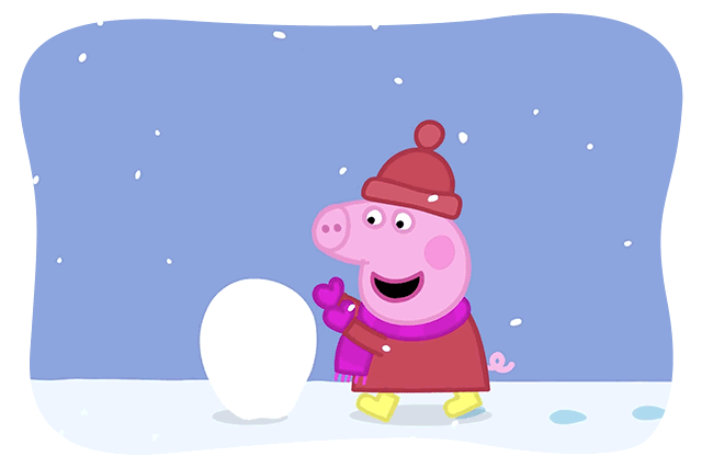小猪佩奇堆雪人你知道如何堆一个漂亮的雪人吗