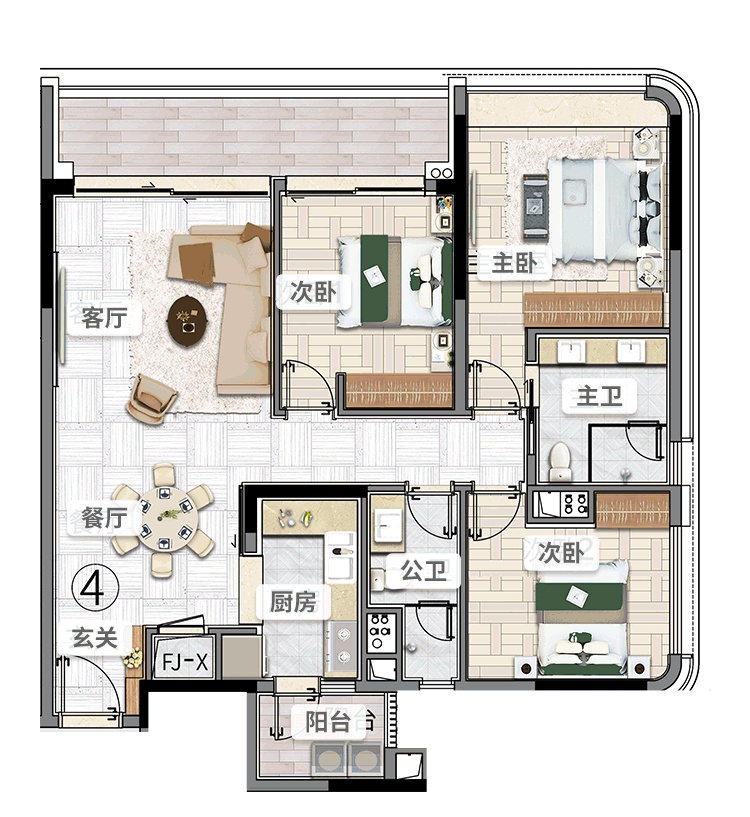 侨鑫保利汇景台 125-360㎡！符合400位老板的要求！