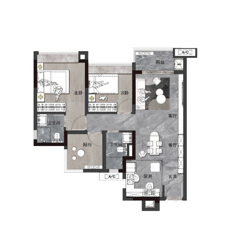 一站即黄埔【路劲星棠】公立学府旁，78㎡~95㎡即买即入住！