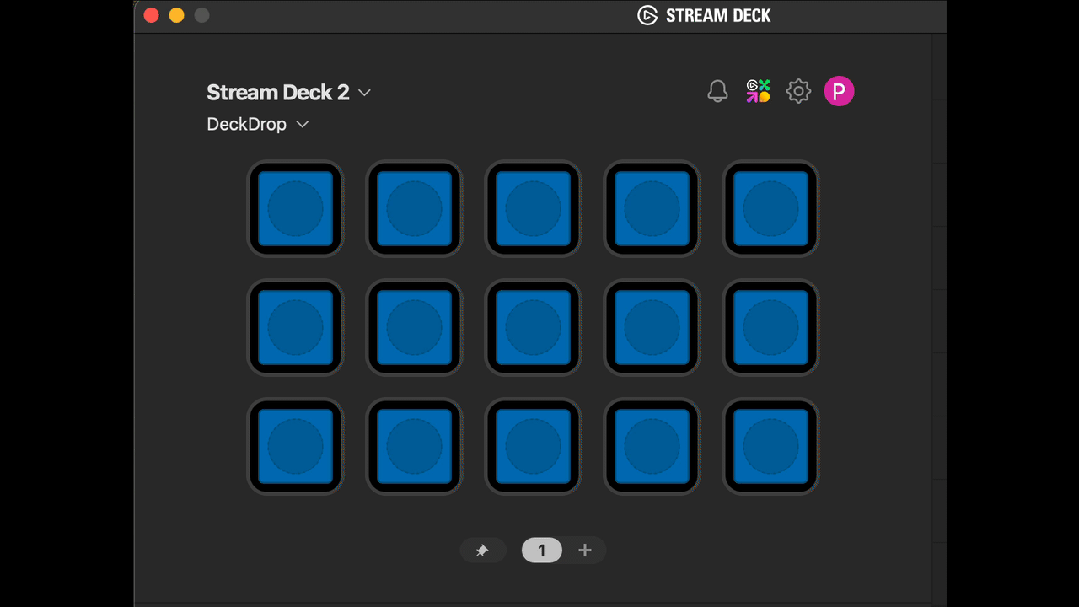 展示DeckDrop三子棋在Elgato Stream Deck上游戏的动画GIF，展示了LLM AI。棋子落在3x5的网格上，展示了AI偶尔战略性强但有时又犯错的走法，突显了它的学习过程。