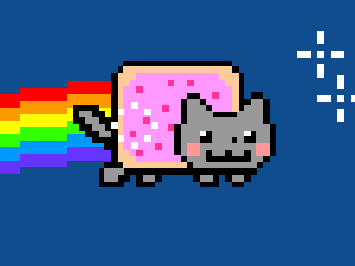 就这样一张名叫《彩虹猫》(nyan cat)的gif图片,最后卖了59万美元;在