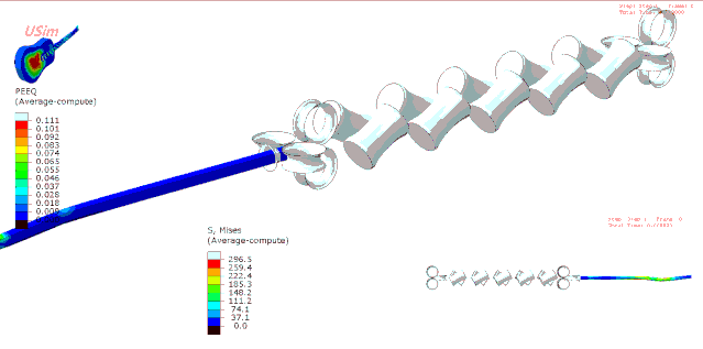 【隐式显式切换】Abaqus双曲线辊矫直机的图9