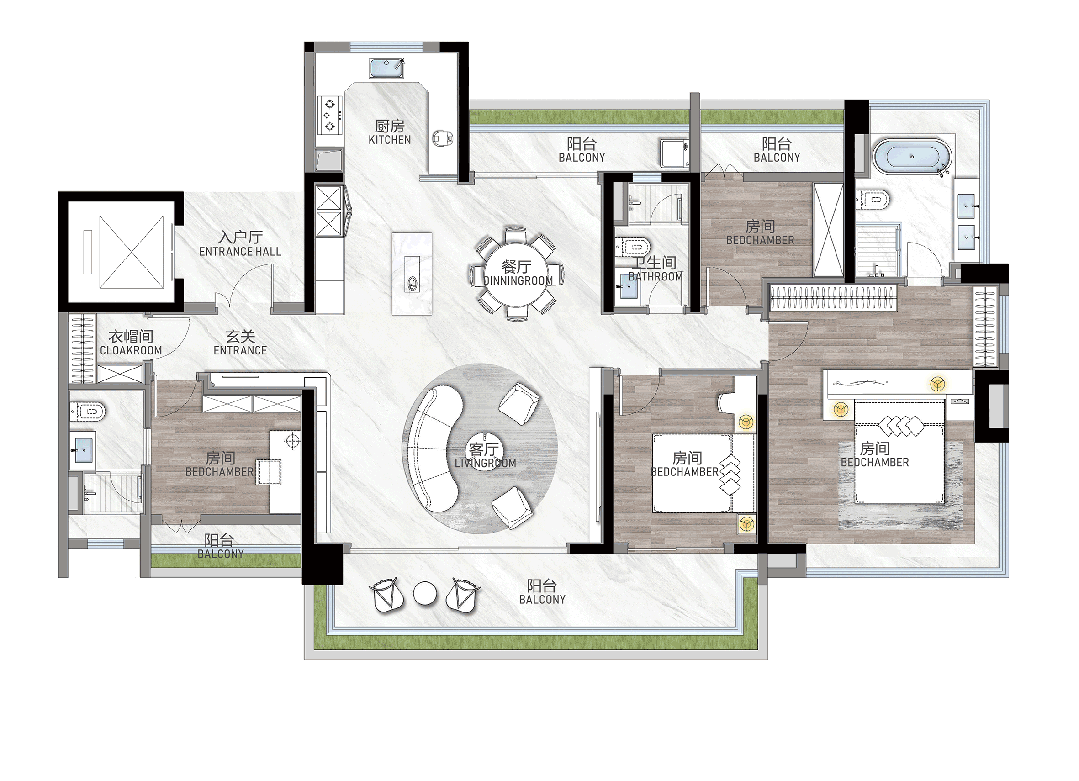 龙湖御湖境开放实体板房，115㎡和125㎡户型样板间太惊艳了