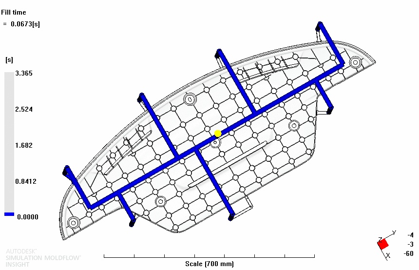 分享——汽车发动机盖板完整模流分析的图1