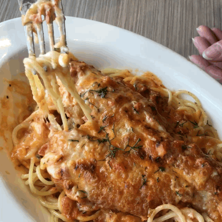 fish fillet indill rosé sauce pasta 玫瑰汁焗鱼柳 $12.