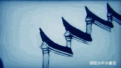 沙画 水中水墨画 水影画 湿拓画 水画 水中作画 表演艺术