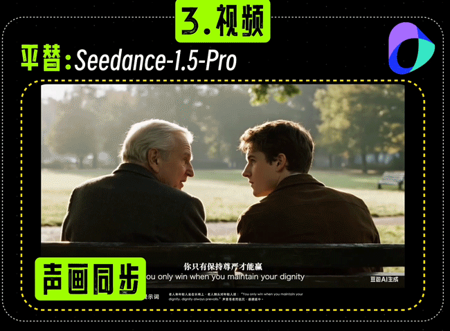 Seedance 1.5 Pro 视频生成对比