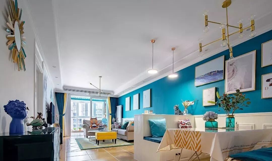 121㎡现代欧式混搭风，时尚轻奢，还有地中海风情，太浪漫了！