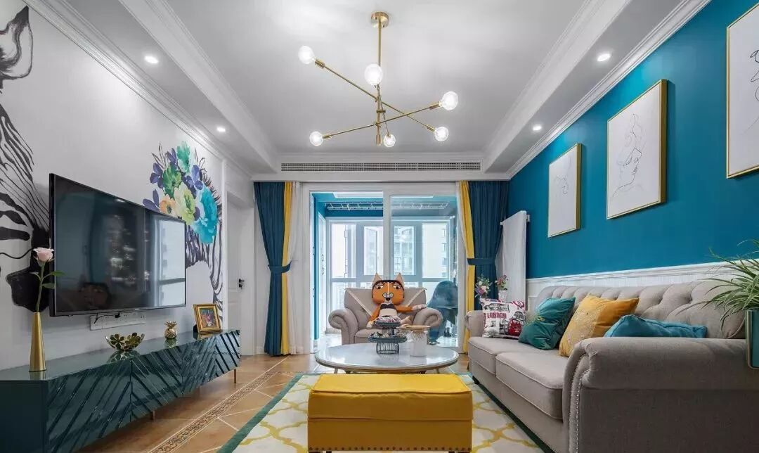 121㎡现代欧式混搭风，时尚轻奢，还有地中海风情，太浪漫了！