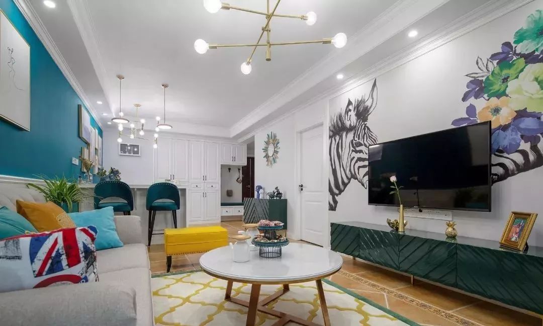 121㎡现代欧式混搭风,时尚轻奢,还有地中海风情,太浪漫了!