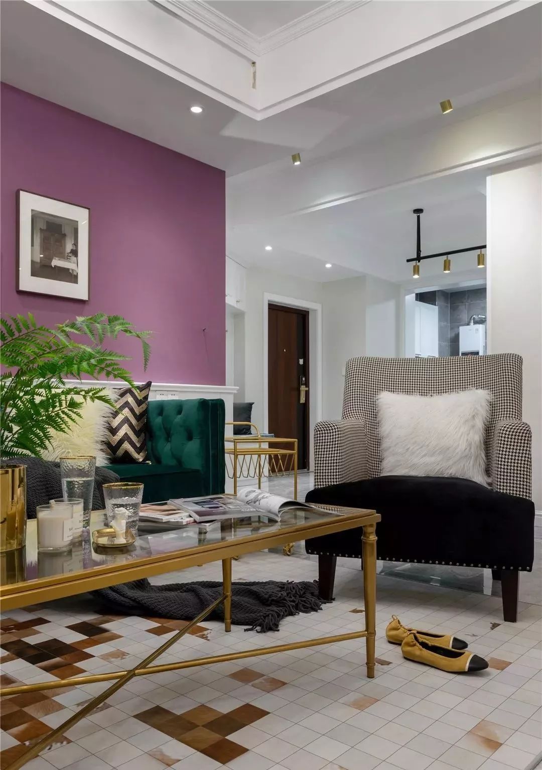 130㎡美式風格裝修，客廳紫色的背景，夢幻而浪漫！|美式風格 家居 第3張