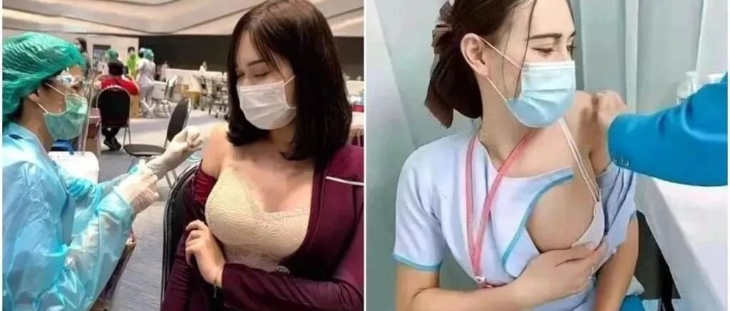 小姐姐们为何都这样打疫苗呢？