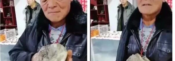 旅游买块翡翠原石，一刀下去，居然是？