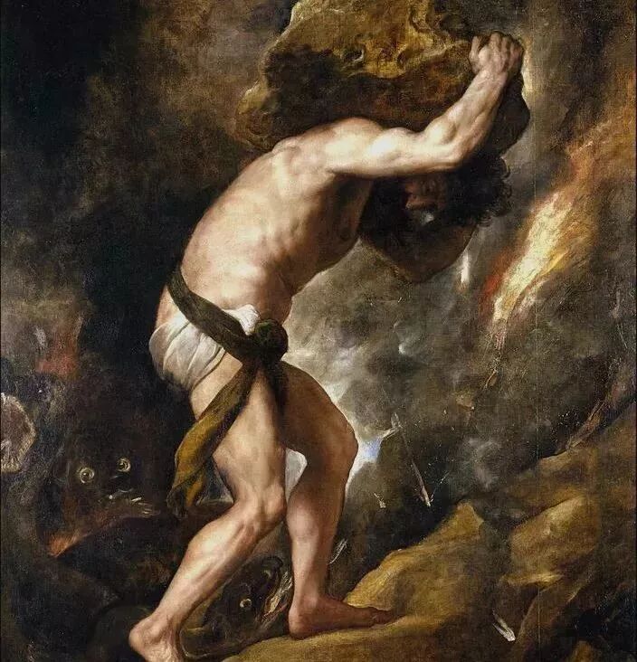 提香 《西西弗斯》 (sisyphus,1548-1549年)