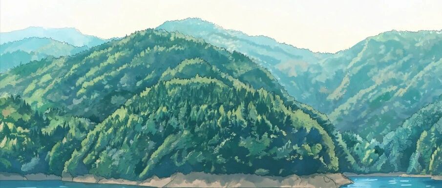 富春江夏日深绿山水景致