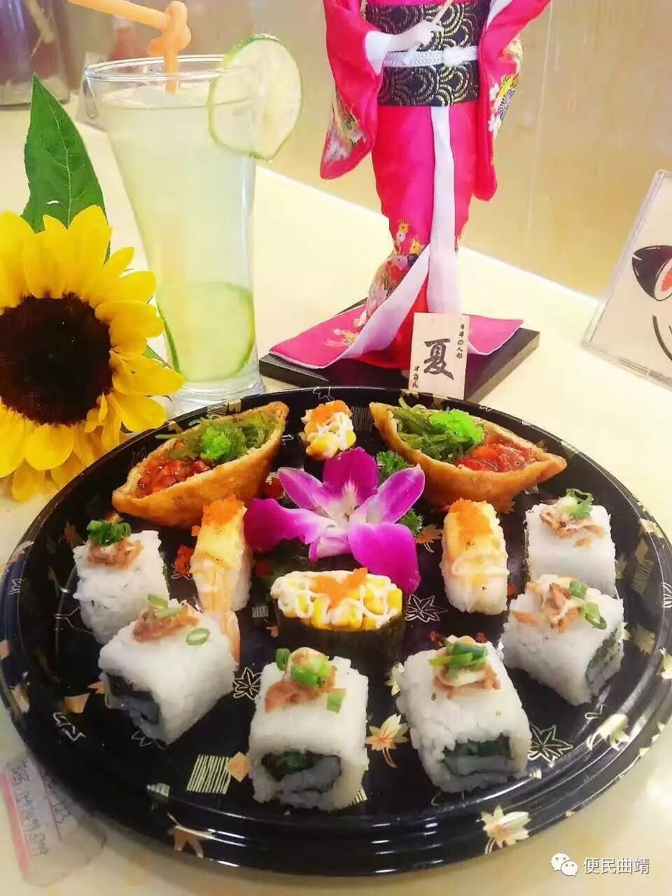 本店承接各种商务会议寿司冷宴,车展模特人体寿司冷宴会,婚礼寿司冷宴