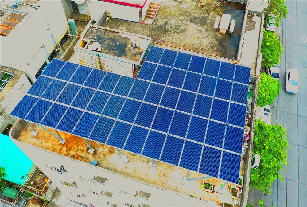 五星承建的東莞清溪15.1kw雙面發電家用光伏電站